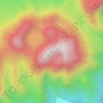 Mappa topografica Mount Talinis, altitudine, rilievo
