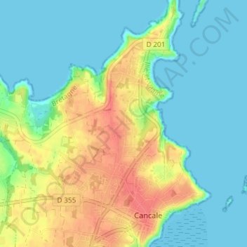 Mappa topografica La Haisse, altitudine, rilievo
