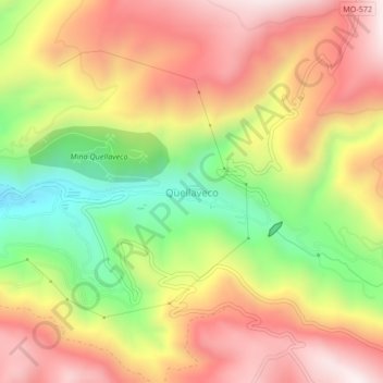 Mappa topografica Quellaveco, altitudine, rilievo