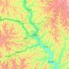 Mappa topografica 绥德县, altitudine, rilievo