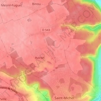 Mappa topografica Les Tourelles, altitudine, rilievo
