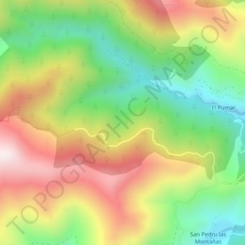 Mappa topografica Siecha, altitudine, rilievo