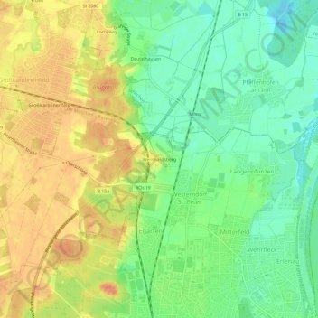 Mappa topografica Wernhardsberg, altitudine, rilievo