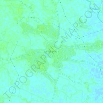 Mappa topografica Dhaniakhali, altitudine, rilievo