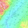 Mappa topografica 临汾市, altitudine, rilievo