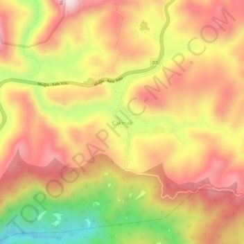Mappa topografica Çakmak, altitudine, rilievo