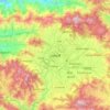 Mappa topografica Katmandu, altitudine, rilievo