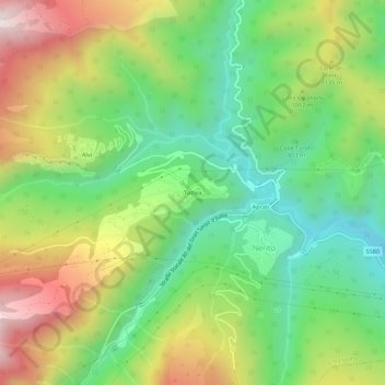 Mappa topografica Tottea, altitudine, rilievo