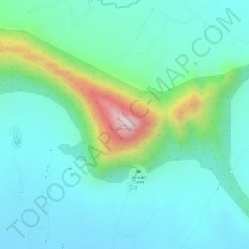 Mappa topografica Lenyadri Caves, altitudine, rilievo