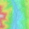 Mappa topografica Le Fiusey, altitudine, rilievo