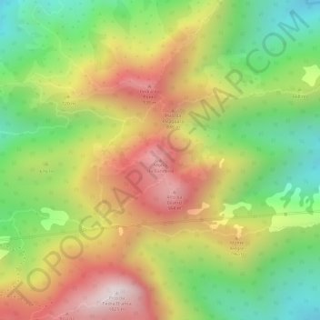 Mappa topografica Morro da Bandeira, altitudine, rilievo