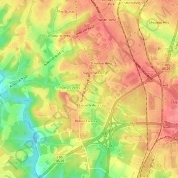 Mappa topografica Grace Point, altitudine, rilievo