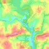 Mappa topografica Dorlan, altitudine, rilievo