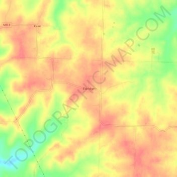 Mappa topografica Eldridge, altitudine, rilievo