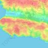 Mappa topografica Kerguidy Izellañ, altitudine, rilievo