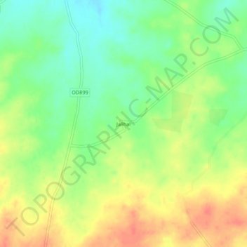 Mappa topografica Jalihal, altitudine, rilievo
