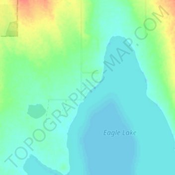 Mappa topografica Eagle Lake, altitudine, rilievo