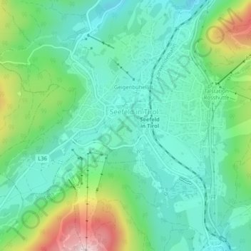 Mappa topografica Pfarrhügel, altitudine, rilievo