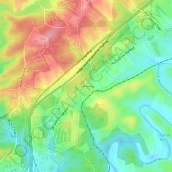 Mappa topografica Keithsburg, altitudine, rilievo