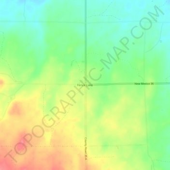 Mappa topografica Fence Lake, altitudine, rilievo