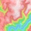 Mappa topografica Rouens, altitudine, rilievo