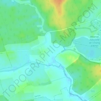 Mappa topografica La Maisière, altitudine, rilievo