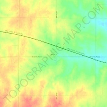 Mappa topografica Bremen, altitudine, rilievo