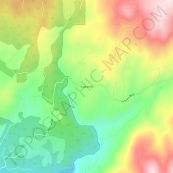 Mappa topografica Rackerby, altitudine, rilievo