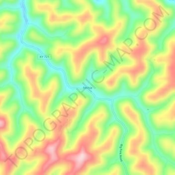 Mappa topografica Ritchie, altitudine, rilievo
