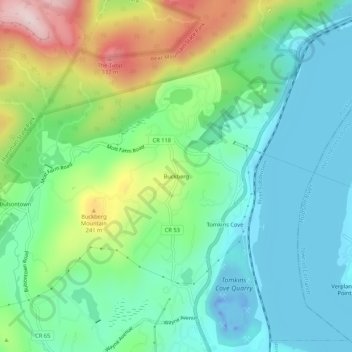 Mappa topografica Buckberg, altitudine, rilievo