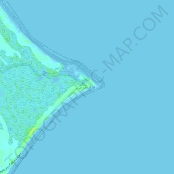 Mappa topografica Corumbau, altitudine, rilievo