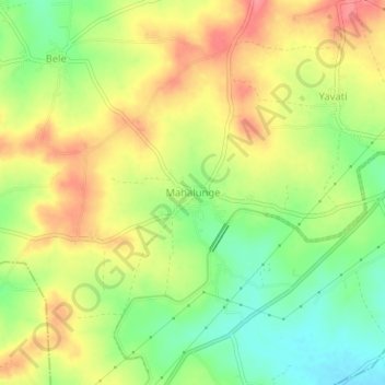 Mappa topografica Mahalunge, altitudine, rilievo