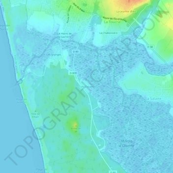 Mappa topografica Les Clouzis, altitudine, rilievo