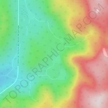 Mappa topografica Lacs du Castor, altitudine, rilievo