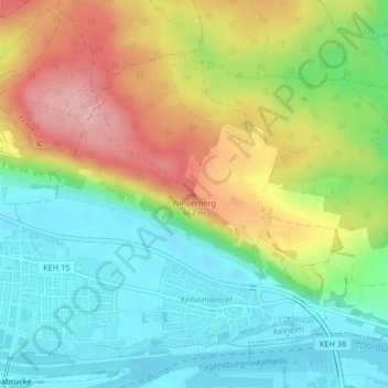 Mappa topografica Winzerberg, altitudine, rilievo