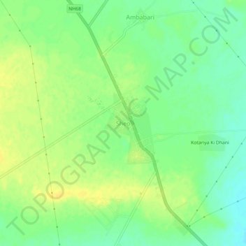 Mappa topografica Sheo, altitudine, rilievo