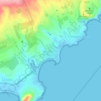 Mappa topografica El Cabezo, altitudine, rilievo