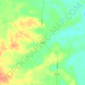 Mappa topografica Carver, altitudine, rilievo