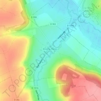 Mappa topografica Au plaissy, altitudine, rilievo