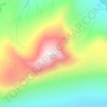 Mappa topografica Gairich, altitudine, rilievo