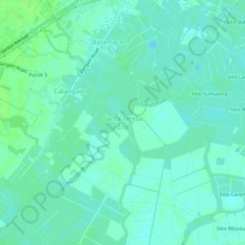 Mappa topografica Santa Teresa 2nd, altitudine, rilievo