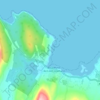 Mappa topografica Corry, altitudine, rilievo