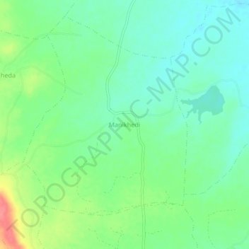 Mappa topografica Manikhedi, altitudine, rilievo