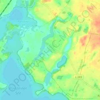 Mappa topografica Bölkendorf, altitudine, rilievo