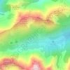 Mappa topografica Tannheim Mountains, altitudine, rilievo