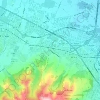 Mappa topografica Riale, altitudine, rilievo