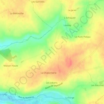 Mappa topografica La Defriche, altitudine, rilievo