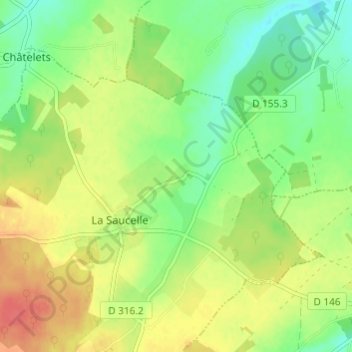 Mappa topografica Les Pelles, altitudine, rilievo