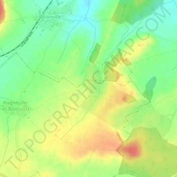 Mappa topografica Collignon, altitudine, rilievo