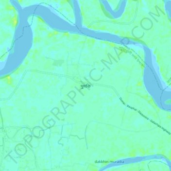 Mappa topografica Dumki, altitudine, rilievo